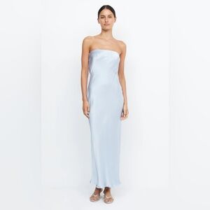 MOON DANCE STRAPLESS DRESS in Sky Blue